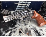 Smith and Wesson 586-1, Nickle “Distinguished Combat Magnum” 4 inch, 98% - 2 of 17