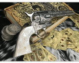 1906 Colt SAA David W. Harris ENGRAVED COLT SINGLE ACTION ARMY REVOLVER WITH CARVED MOTHER OF PEARL GRIPS - 12 of 25