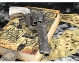1906 Colt SAA David W. Harris ENGRAVED COLT SINGLE ACTION ARMY REVOLVER WITH CARVED MOTHER OF PEARL GRIPS - 6 of 25