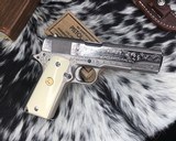 1972 Colt Series 70 Government Model ,Factory Engraved, .45ACP, Boxed - 1 of 25