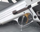 Browning Hi-Power, .40 Cal, Silver Chrome, Adjustable Sights, Unfired in Box. - 23 of 25