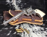 1989 Colt SAA, Nickel, 7.5 inch, .45 Colt, Boxed, Ivory Grips,NOS - 14 of 25