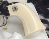 1989 Colt SAA, Nickel, 7.5 inch, .45 Colt, Boxed, Ivory Grips,NOS - 7 of 25