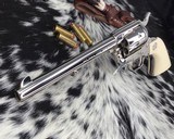 1989 Colt SAA, Nickel, 7.5 inch, .45 Colt, Boxed, Ivory Grips,NOS - 20 of 25