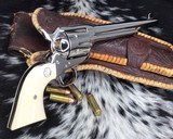 1989 Colt SAA, Nickel, 7.5 inch, .45 Colt, Boxed, Ivory Grips,NOS - 13 of 25