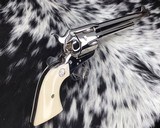 1989 Colt SAA, Nickel, 7.5 inch, .45 Colt, Boxed, Ivory Grips,NOS - 4 of 25