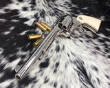 1989 Colt SAA, Nickel, 7.5 inch, .45 Colt, Boxed, Ivory Grips,NOS - 9 of 25