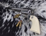 1989 Colt SAA, Nickel, 7.5 inch, .45 Colt, Boxed, Ivory Grips,NOS - 16 of 25