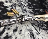 1989 Colt SAA, Nickel, 7.5 inch, .45 Colt, Boxed, Ivory Grips,NOS - 12 of 25