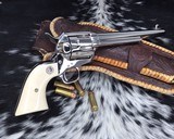 1989 Colt SAA, Nickel, 7.5 inch, .45 Colt, Boxed, Ivory Grips,NOS - 19 of 25