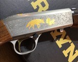 Browning SA 22 Rifle, Grade VI, Engraved W/Gold Inlay, NIB - 2 of 21