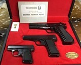 Belgium Browning Cased 3 Pistol Set, NOS, Unfired - 10 of 18