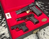 Belgium Browning Cased 3 Pistol Set, NOS, Unfired - 8 of 18
