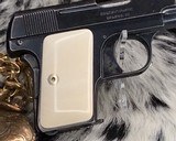 1908 Colt Pocket Hammerless pistol, .25 ACP, Made in 1921, Ivory Grips - 8 of 13