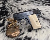 1908 Colt Pocket Hammerless pistol, .25 ACP, Made in 1921, Ivory Grips - 12 of 13