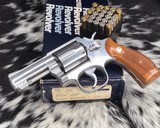 Smith and Wesson Stainless model 65-3, 3 inch Barrel, “The .357 Military and Police Heavy Barrel” Boxed - 1 of 15