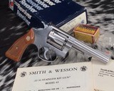 Smith and Wesson model 63 no-dash, Kit Gun Stainless .22 LR, 4 inch Boxed - 9 of 14