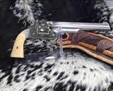 Antique Smith & Wesson No.3 Nickel, Ivory, .44 S&W American. - 8 of 25