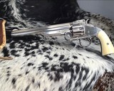 Antique Smith & Wesson No.3 Nickel, Ivory, .44 S&W American. - 14 of 25
