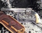 Antique Smith & Wesson No.3 Nickel, Ivory, .44 S&W American. - 4 of 25