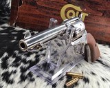 1980 Colt SAA, Nickel 5.5 Inch NOS in Box - 8 of 16