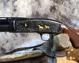 Engraved and Gold Inlaid Browning Model 42 High Grade Slide Action .410 Bore Shotgun with Box - 10 of 25