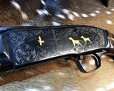 Engraved and Gold Inlaid Browning Model 42 High Grade Slide Action .410 Bore Shotgun with Box - 2 of 25
