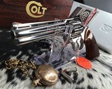 1980 Colt Python, 6 inch, Nickel, Boxed, Pristine condition - 4 of 17