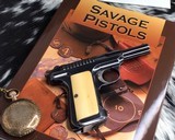 1907 Savage Pistol, .32 acp, Ivory and Factory Letter - 1 of 16