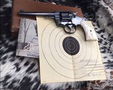 1923 Colt Officers Model, .22 LR, Mother of Pearl Grips, 6 inch, Boxed - 1 of 17