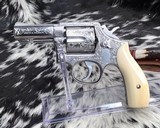 Smith & Wesson model 65-3, Hand Engraved, 3 inch, Ivory Grips, - 10 of 19