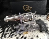 1961 Colt SAA, 2nd Gen. .45 Colt, 4.75 inch, Rare Nickel, boxed - 9 of 23