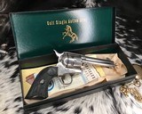 1961 Colt SAA, 2nd Gen. .45 Colt, 4.75 inch, Rare Nickel, boxed - 12 of 23