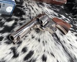 Sold pending funds-1993 Colt SAA, 3rd Gen ,4.75 inch, Nickel , .45 Colt, Unfired - 8 of 16