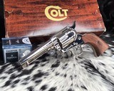 Sold pending funds-1993 Colt SAA, 3rd Gen ,4.75 inch, Nickel , .45 Colt, Unfired - 14 of 16