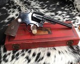 1940 Humpback Smith & Wesson Pre-War K22 Outdoorsman, 6 inch, Boxed,.22LR, 96% , 1st Model, Trades Welcome!