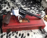 1940 Humpback Smith & Wesson Pre-War K22 Outdoorsman, 6 inch, Boxed,.22LR, 96% , 1st Model, Trades Welcome! - 8 of 25