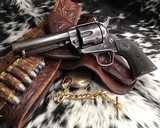 1900 Colt SAA, 4.75 inch , .45 Colt,Engraved, Ivory, Cased - 1 of 19