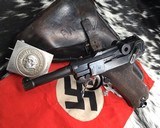 WWII 1937 Mauser P08 Luger, With dated holster, 2 mags, takedown tool, numbers matching - 1 of 20