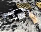 Smith & Wesson Model 65 Heavy Barrel, 3 inch, Engraved W/ Stags, .357 Magnum - 10 of 19