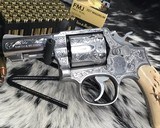 Smith & Wesson Model 65 Heavy Barrel, 3 inch, Engraved W/ Stags, .357 Magnum - 2 of 19