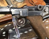 Matching # 1917 DWM Artillary Luger Rig, 9mm W/holster, snail drum, loader, shoulder stock, drum carrier - 19 of 25