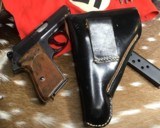 1941 Walther PPK Eagle-C WWII Police Pistol, Holster , 2 mags, Wauffen marked - 5 of 24