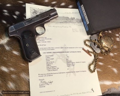 Early 1908 Colt #343, with Colt Letter and Interesting History, Trades Welcome! - Image 5 of 25
