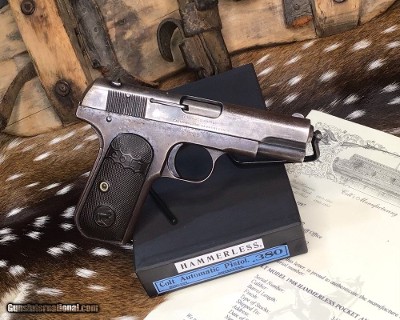 Early 1908 Colt #343, with Colt Letter and Interesting History, Trades Welcome!