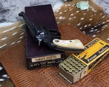 Prewar Colt Officers Model Target Heavy Barrel, Kings Single Action Only, Colt Mother of Pearl grips, W/Box - 25 of 25