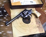 Prewar Colt Officers Model Target Heavy Barrel, Kings Single Action Only, Colt Mother of Pearl grips, W/Box - 20 of 25
