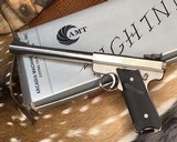 AMT Lightning Stainless .22 lr pistol, 8 inch Bull barrel, NOS in box, Trades Welcome! - 1 of 12