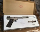 AMT Lightning Stainless .22 lr pistol, 8 inch Bull barrel, NOS in box, Trades Welcome! - 2 of 12