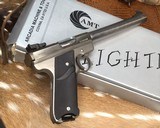AMT Lightning Stainless .22 lr pistol, 8 inch Bull barrel, NOS in box, Trades Welcome! - 7 of 12